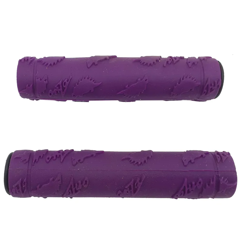 Onza Porcipaws Handlebar Grips in Purple Retro 1990s NOS