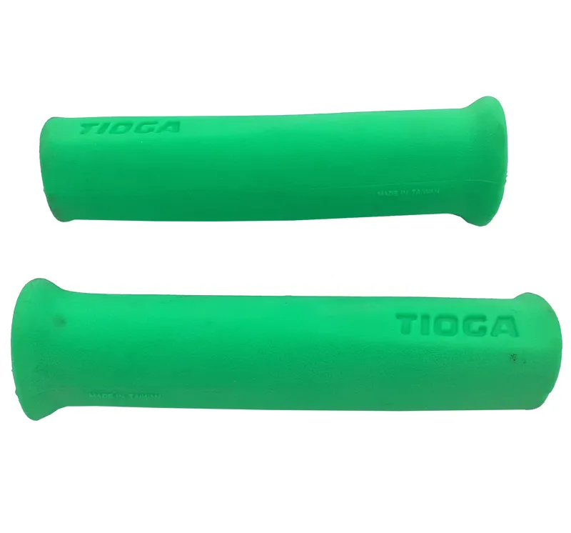 Tioga Biogrip-II Handlebar Grips in Green Retro 1990s NOS Shop Soiled