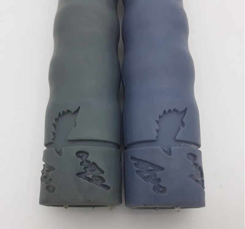 Onza Ules Porcupine Handlebar Grips in Grey Retro 1990s Shop Soiled-2