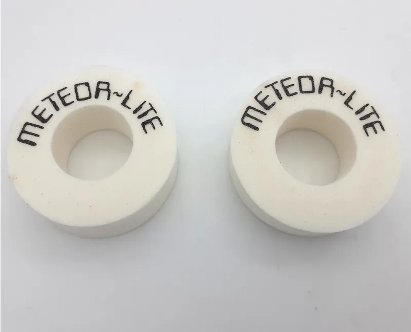 Meteor Jumbo 20mm Thick Bmx Grip Donuts in White-1