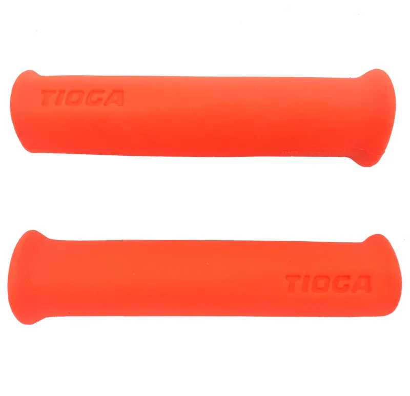 Tioga Biogrip-II Handlebar Grips in Orange Retro 1990s NOS