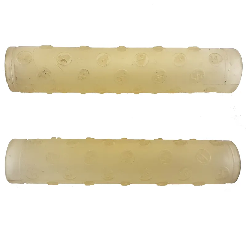 GT Logo Mountain Racing Grips in Transparent Clear Retro 1990s NOS Shop Soiled