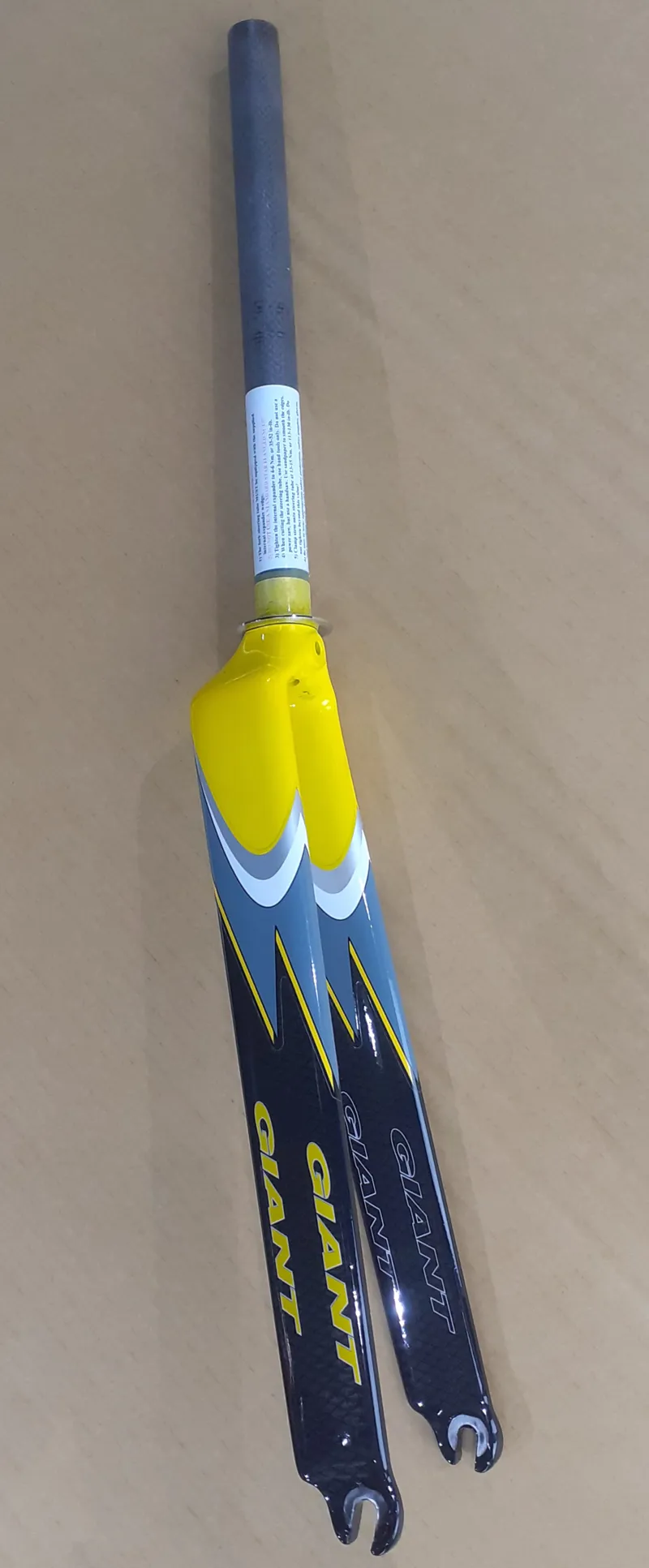 2000 Giant TCR Team Once Replica 1 Inch Threadless Carbon Fork in Yellow-1