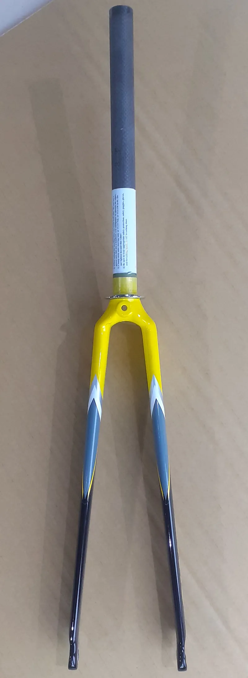 2000 Giant TCR Team Once Replica 1 Inch Threadless Carbon Fork in Yellow-2