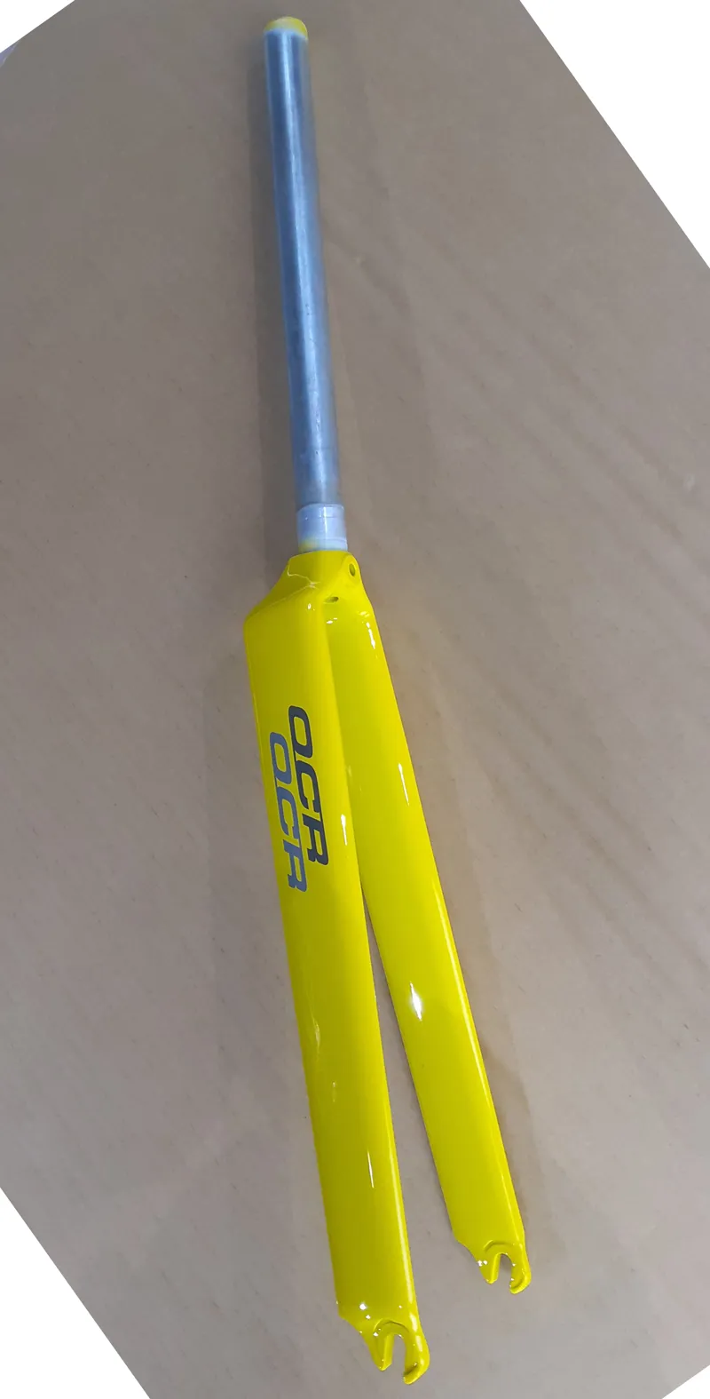 2000 Giant OCR Team Once Replica 1 Inch Threadless Alloy Fork in Yellow-2