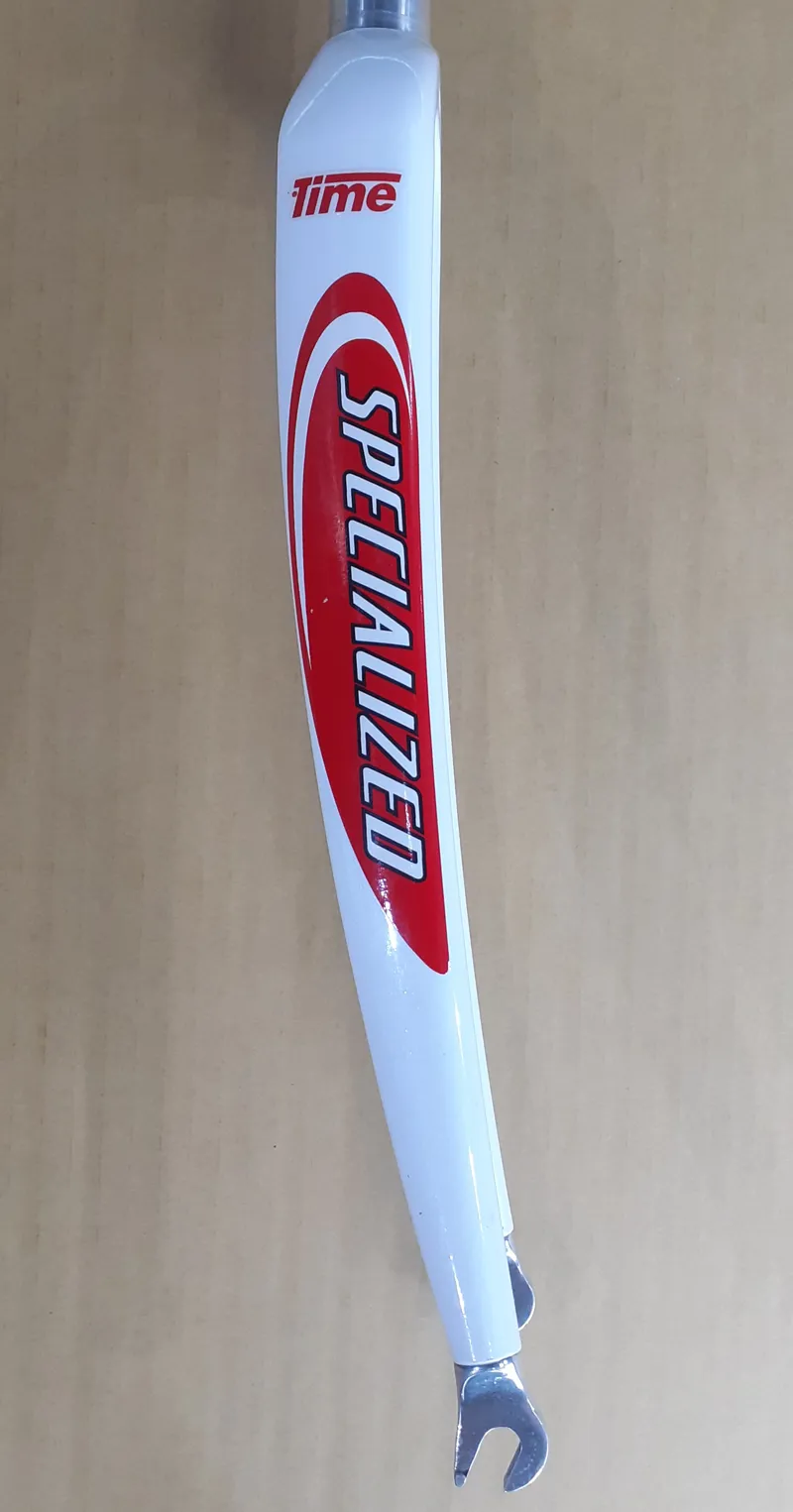 2001 Specialized Transition Time Milenium Carbon Fork in White Red-2