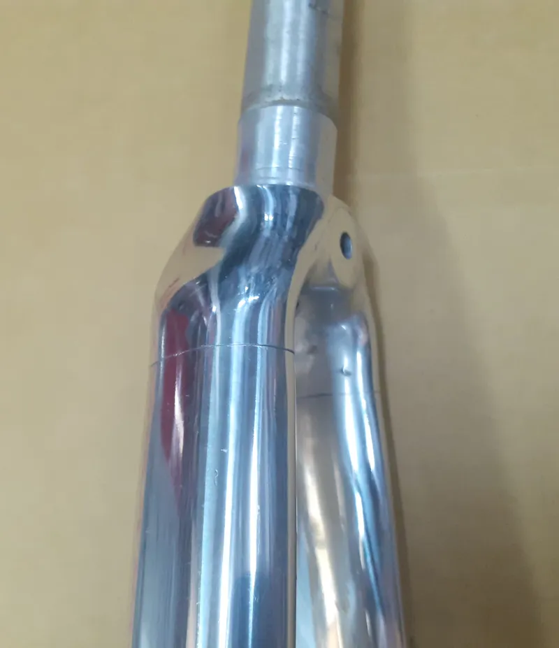 Aprebic Aluminium Straight Blade 1 Inch Threadedless Steerer 700c Road Fork in Polished Aluminium-4