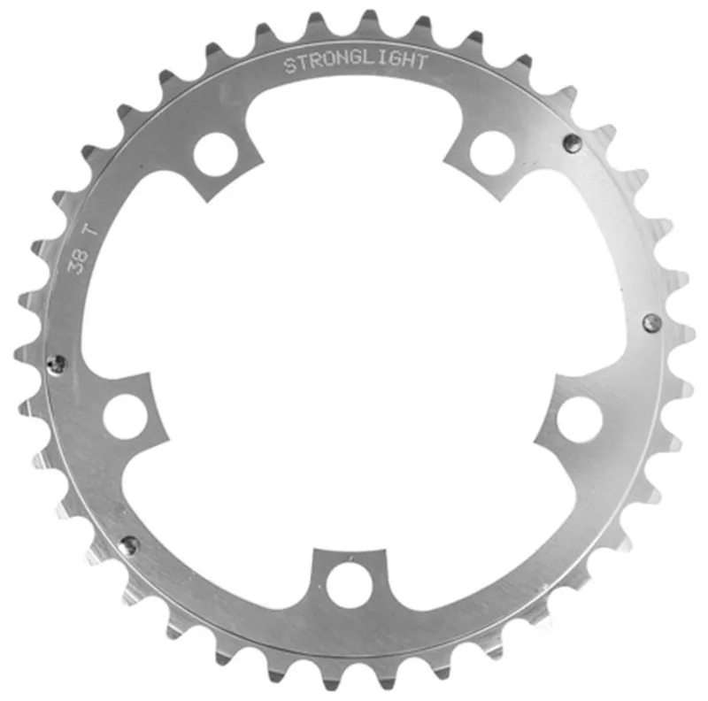 Stronglight Dural 5083 5 Bolt 110mm Shimano 9/10 Compatible 38Tooth Chainring in Silver