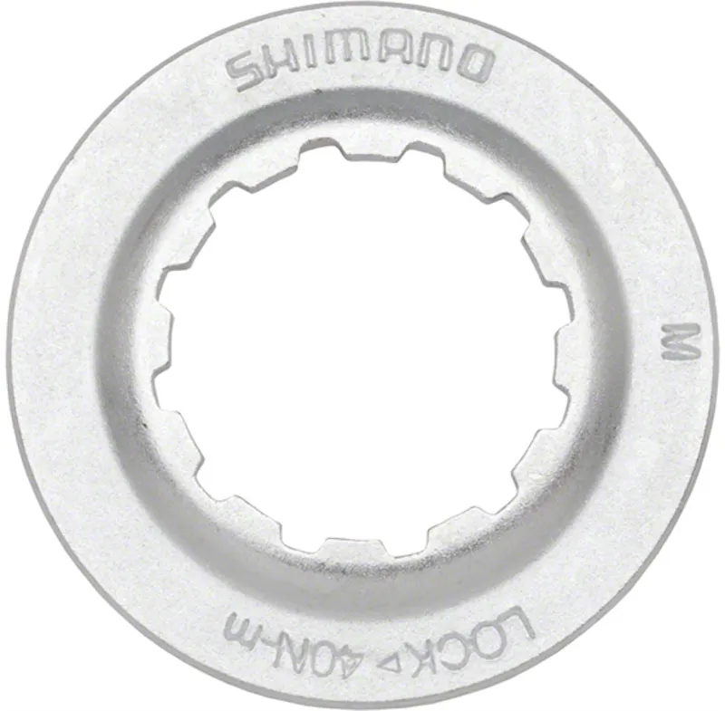 Shimano RT67 Disc Rotor Lock Ring and Washer in Silver