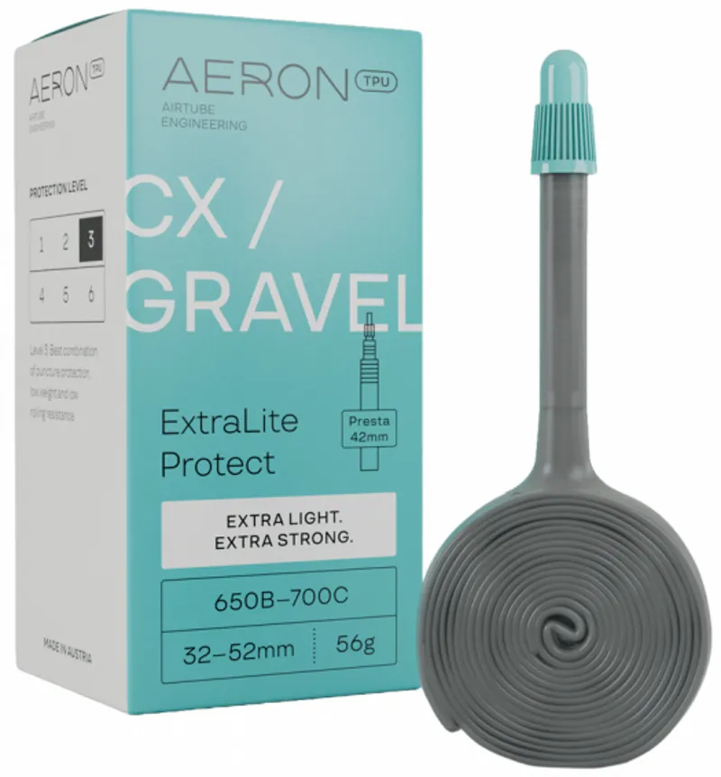 Aeron ExtraLite Protect TPU Inner Tube for CX Gravel Bikes in Grey