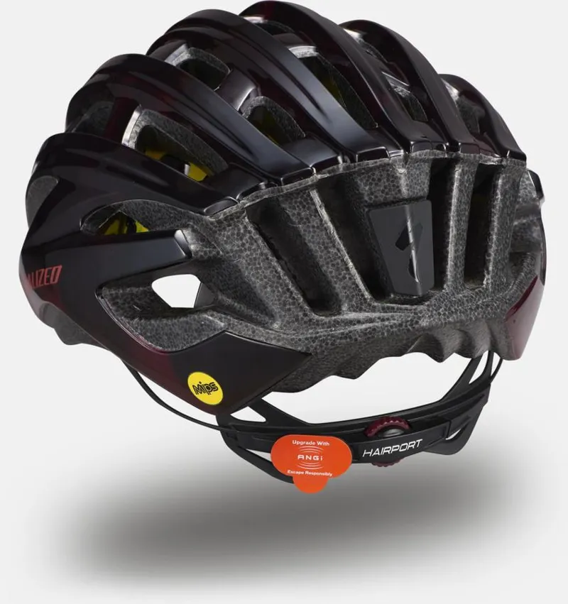 Specialized Propero III MIPS Road Helmet with ANGI in Maroon/ Black size Medium-6