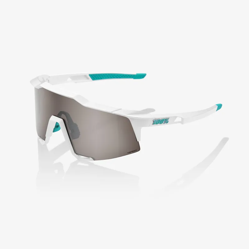 100 Percent Speedcraft HiPER Mirror Silver Lens Sunglasses in BORA White