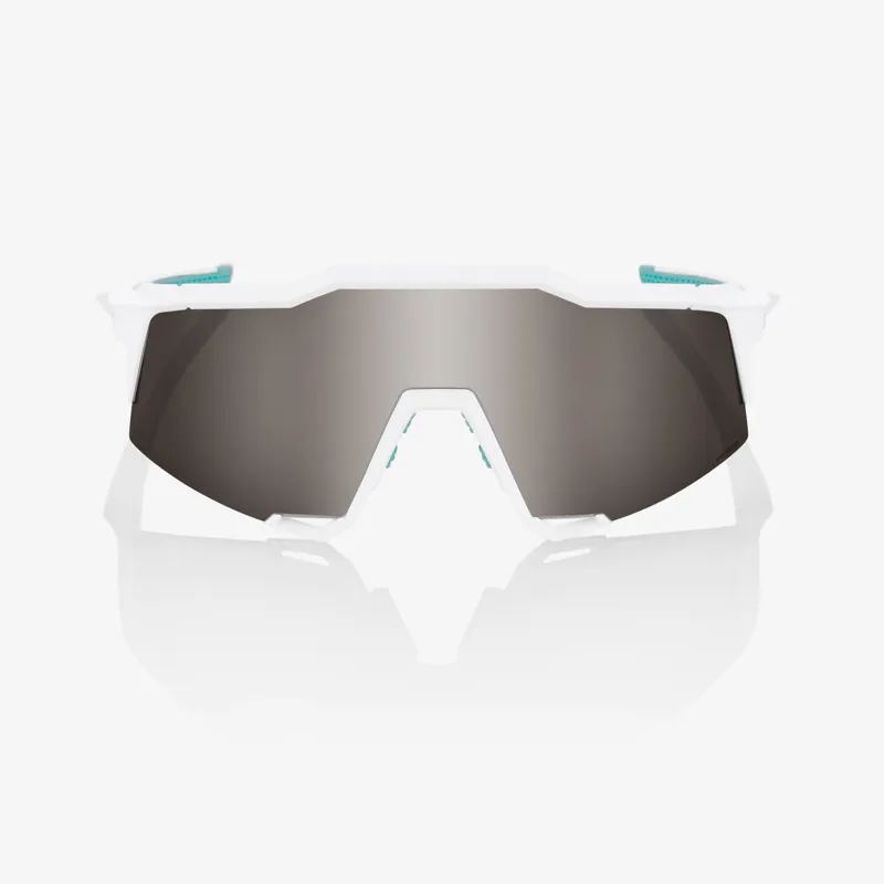 100 Percent Speedcraft HiPER Mirror Silver Lens Sunglasses in BORA White-1