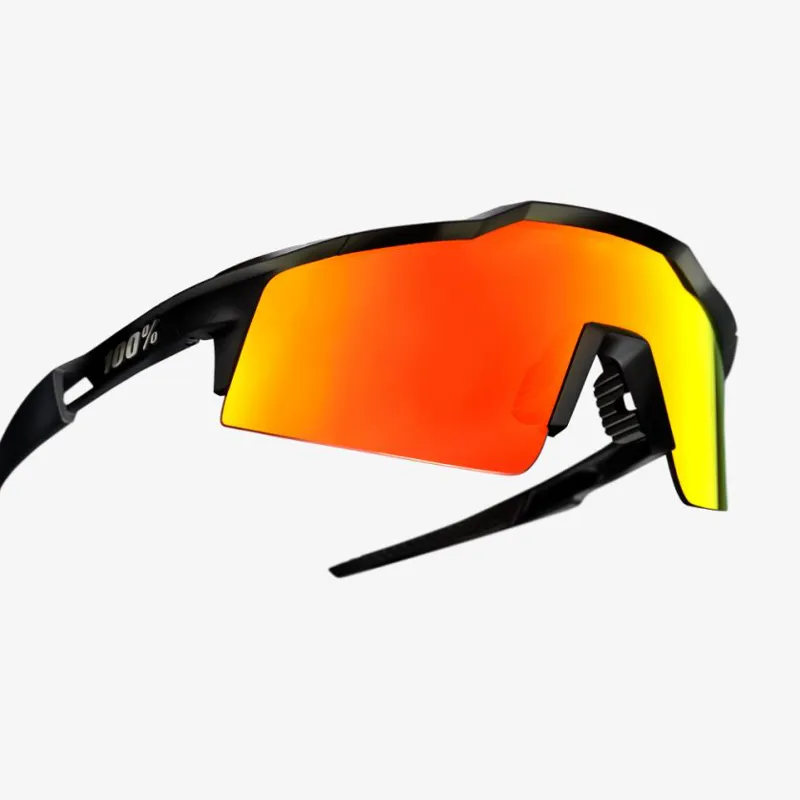 100 Percent Speedcraft SL HiPer Mirror Red Lens Sunglasses in Black-2