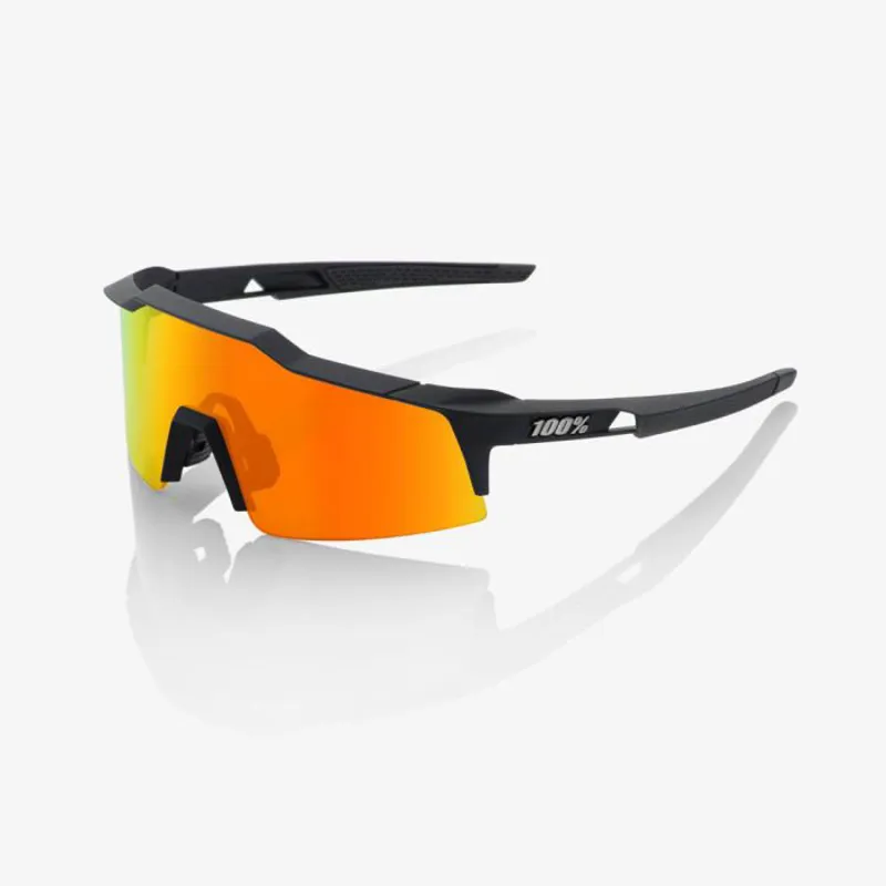 100 Percent Speedcraft SL HiPer Mirror Red Lens Sunglasses in Black