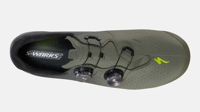 Specialized S-Works Torch Carbon Road Shoe in Oak Green size 43-4