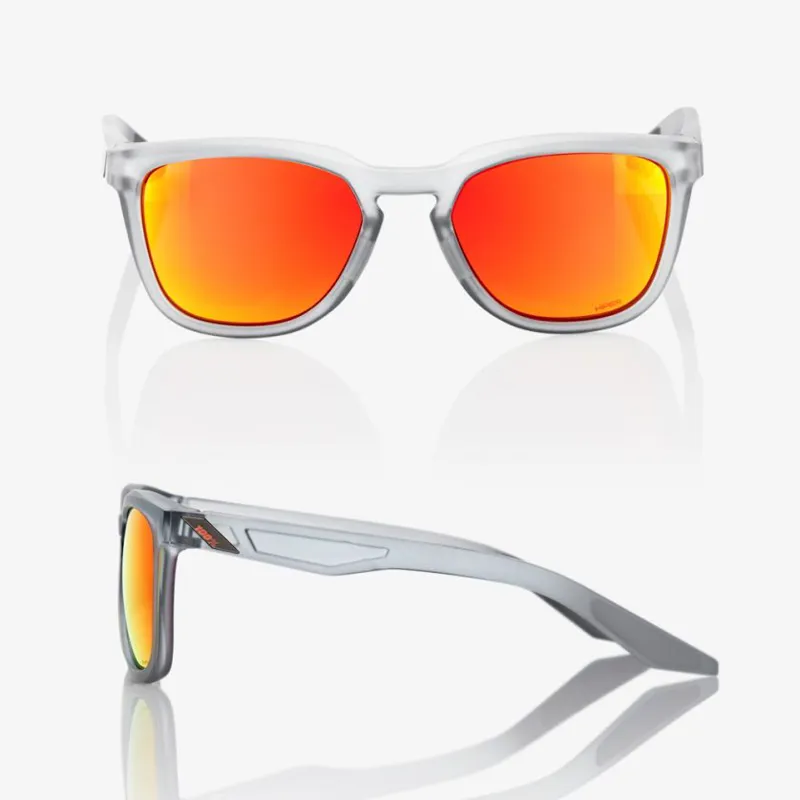 100percent HUDSON Soft Tact Translucent Crystal Grey HiPER Red Mirror-1