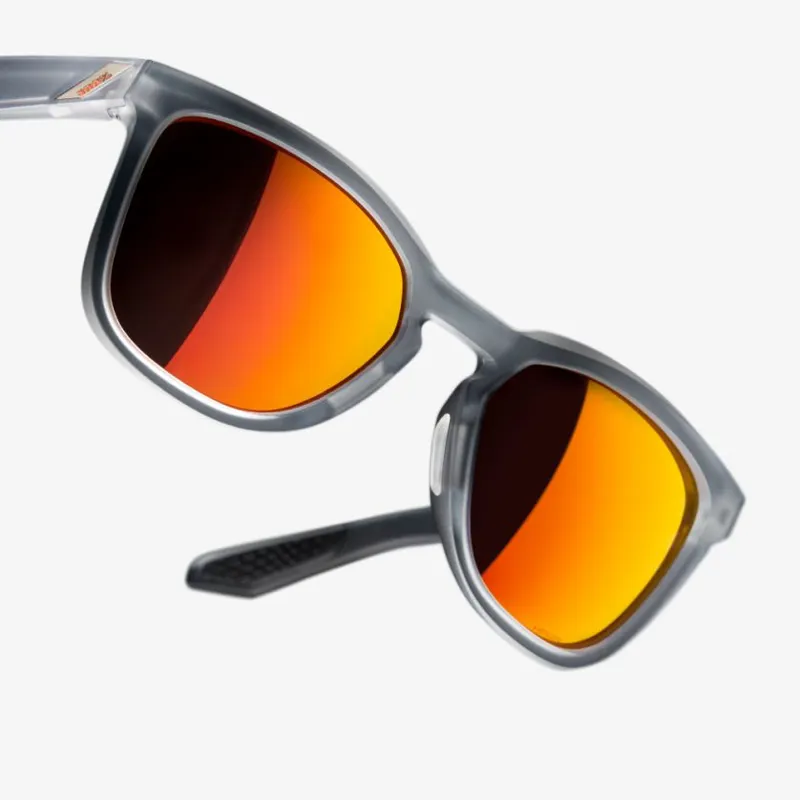 100percent HUDSON Soft Tact Translucent Crystal Grey HiPER Red Mirror-2