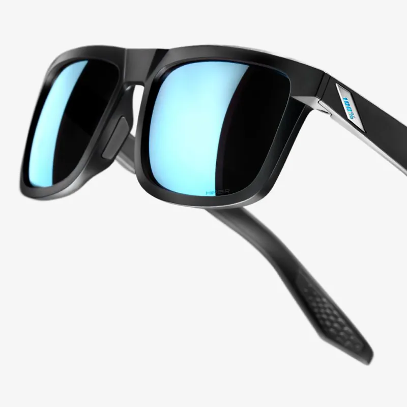 100 Percent Blake Blue Mirror Lens Sunglasses in Black-2