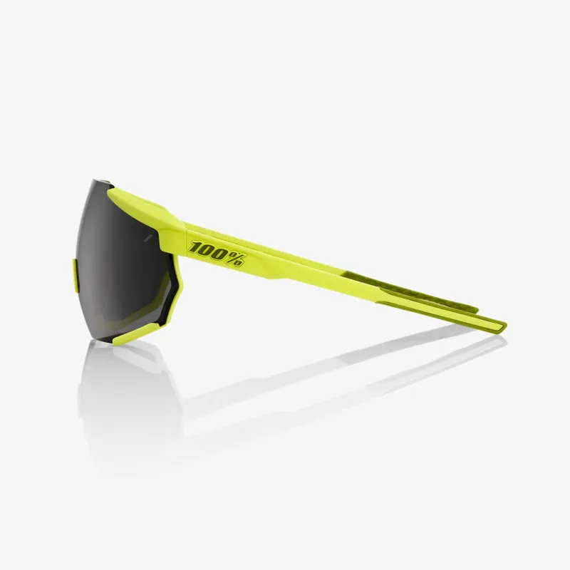 100 Percent Racetrap Mirror Black Lens Sunglasses in Green-2