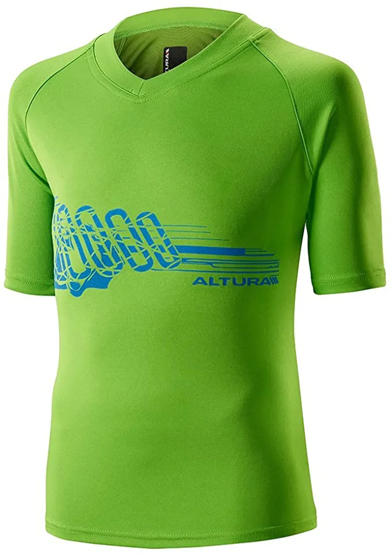 Altura Spark Kids Bamboo Tee in Green age 7-9