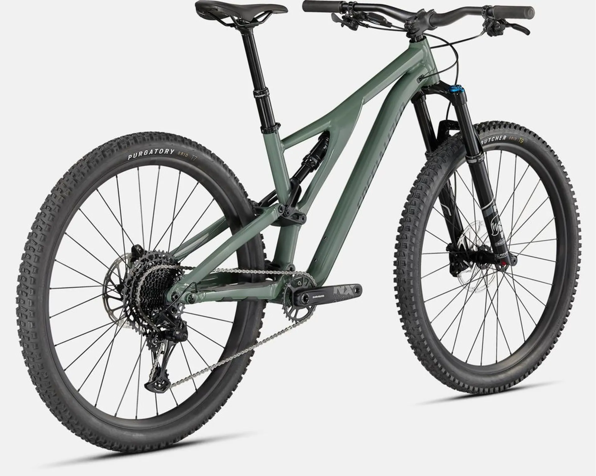 Specialized Stumpjumper Comp Alloy Full Suspension Bike in Sage Green