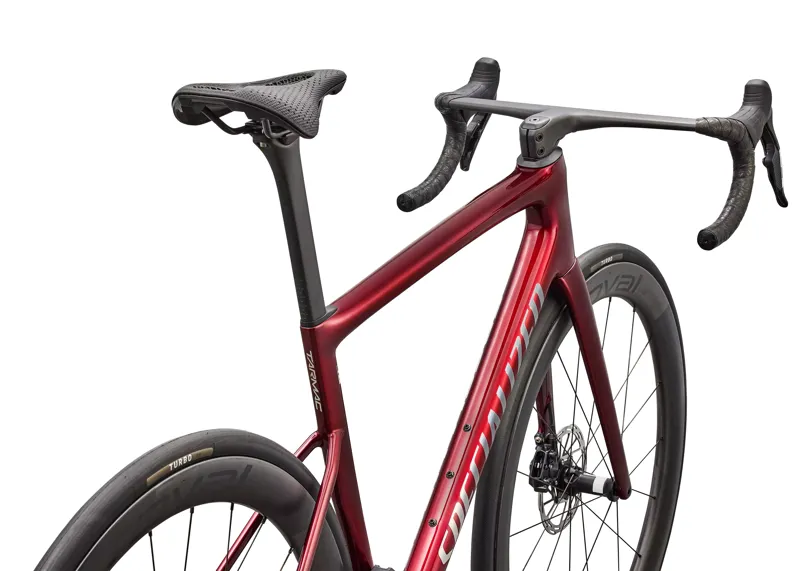 Specialized Tarmac SL8 Pro with SRAM Force AXS in Gloss Red Sky / Chrome-3