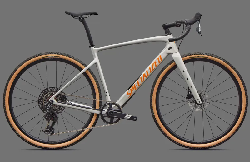 Specialized Diverge 4 Comp Carbon with Sram Apex AXS in  Dolomite/Orange Zest-1