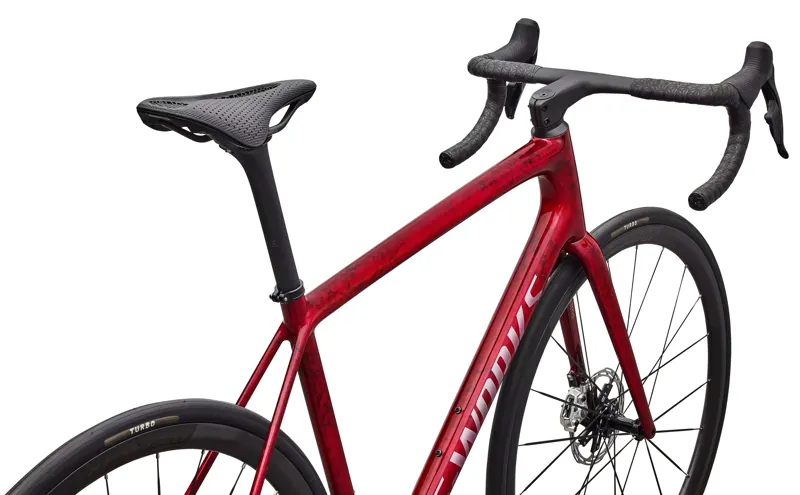 Specialized S-Works Aethos 2 with Sram Red AXS in Red and Sandstone Base-3