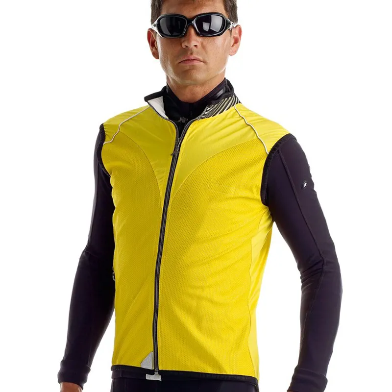 Assos Shells Element Zero Gilet in Yellow size Large-1