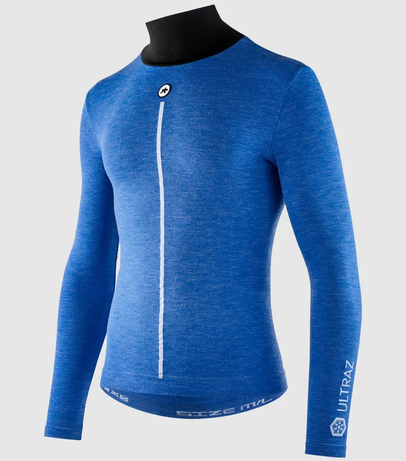 Assos P1 Ultraz Winter Long Sleeve Base Skin Layer in Calypso Blue-2