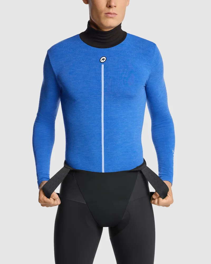 Assos P1 Ultraz Winter Long Sleeve Base Skin Layer in Calypso Blue-4