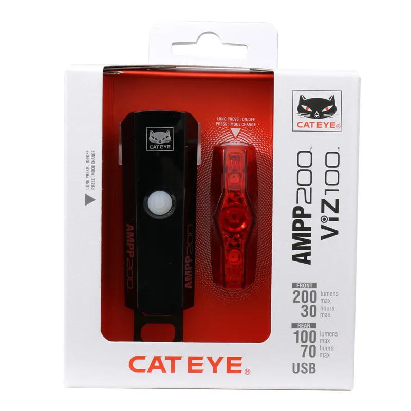CatEye AMPP 200 / VIZ 100 Bike Light Set with USB-C-1