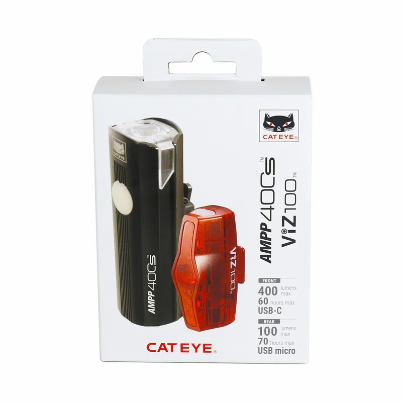 CatEye AMPP 400S / VIZ 100 Bike Light Set with USB-C-6