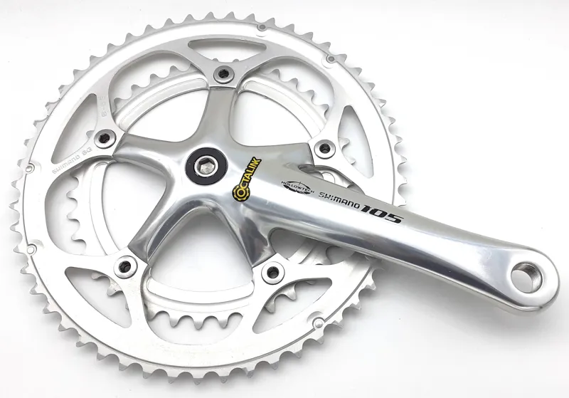 Shimano 105 5502 53/39 170mm Octalink Chainset in Silver Shop Soiled