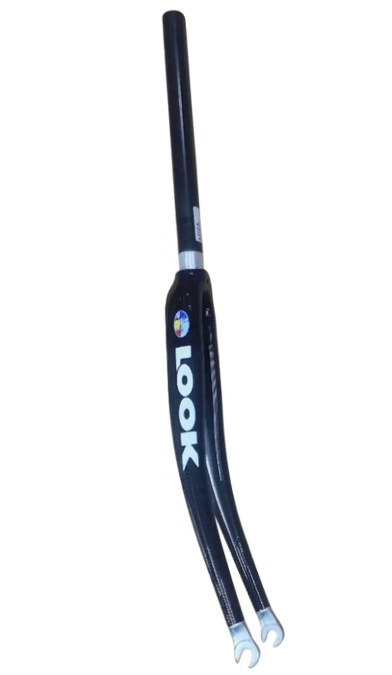 2000 Look Aero 2 Road Carbon Blade 1 Inch Threadless Forks in Gloss Carbon Weave