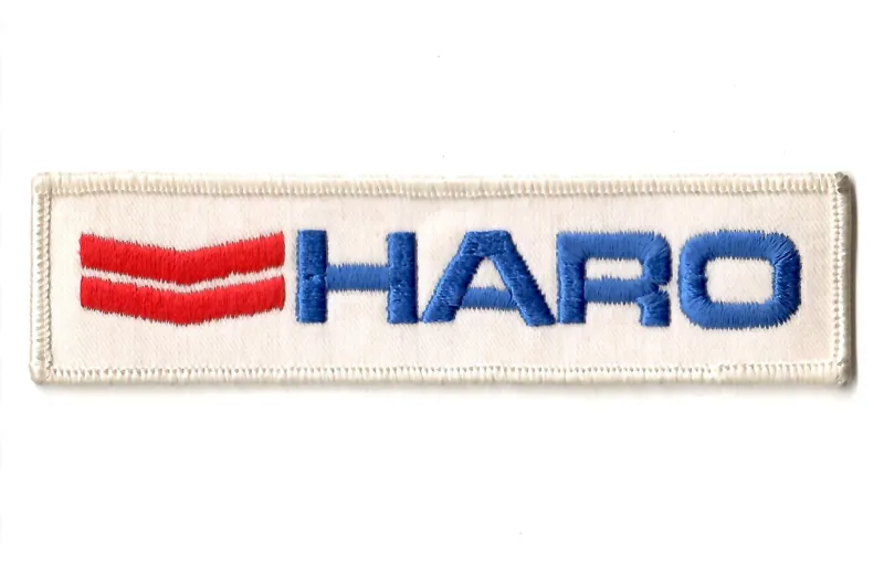 Haro BMX Sew On Patch in White NOS 1980s