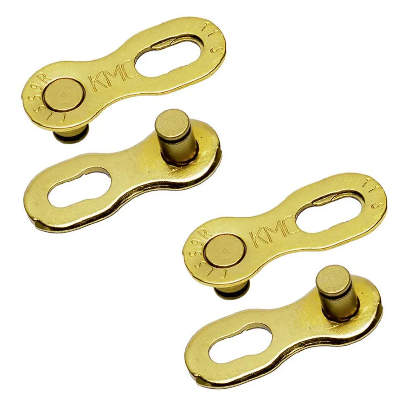 KMC 11 Speed Non Reusable Chain Links 2 Pair in Gold