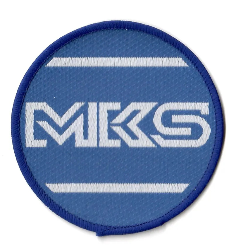 MKS BMX Sew On Patch in Blue NOS 1980s