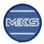 MKS BMX Sew On Patch in Blue NOS 1980s