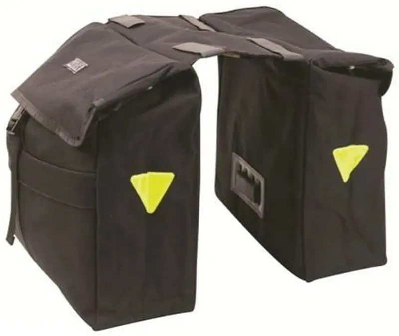 Oxford Double Panniers with Reflective Strips in Black