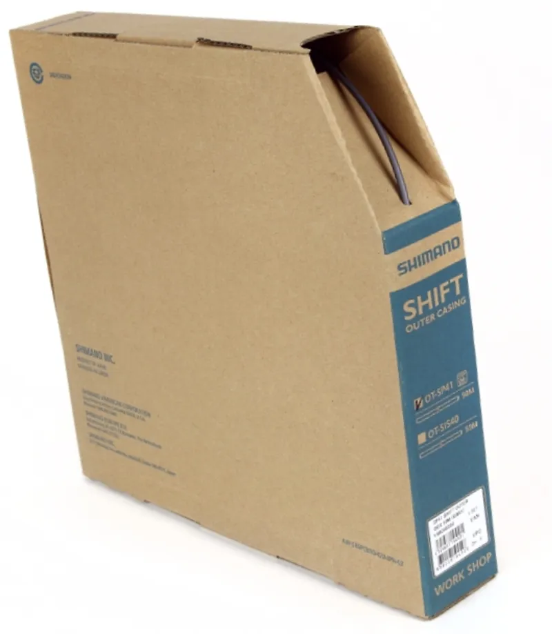Shimano SP41 Gear Cable Outer in High-Tech Gray - Grey Workshop Box of 45 Meters