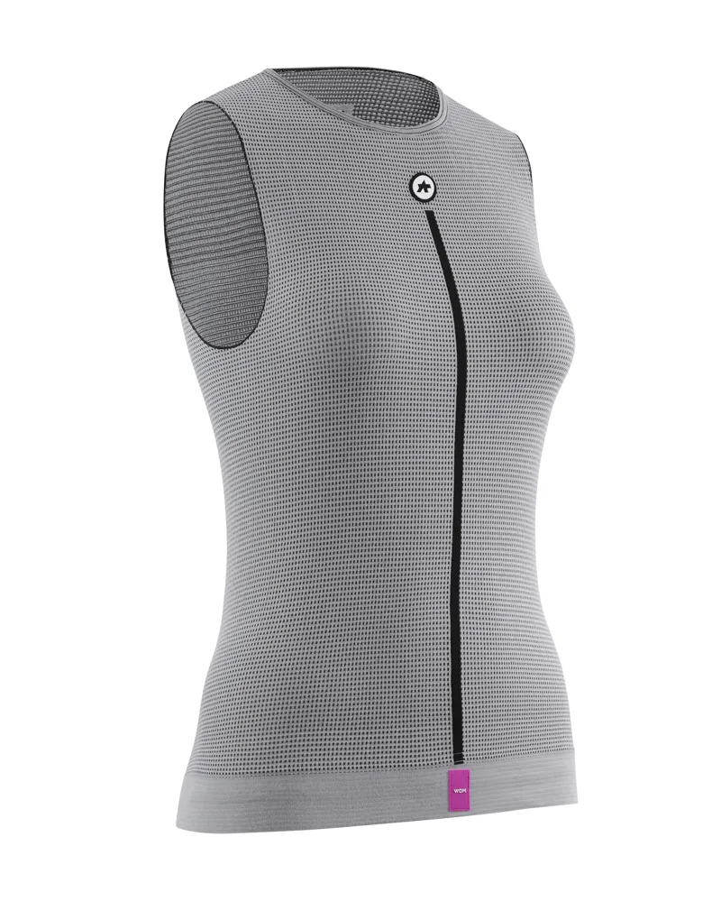 Assos Womens Summer No Sleeve Vest P1 Skin Layer in Grey-1