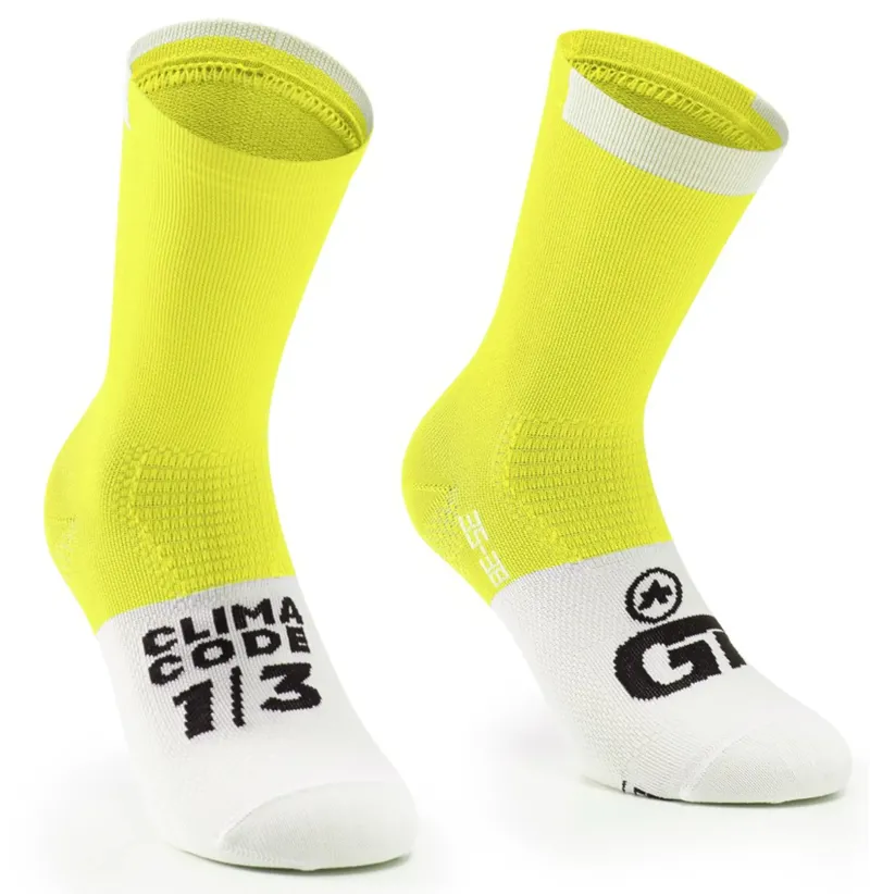 Assos GT C2 Socks in Optic Yellow size 43-46
