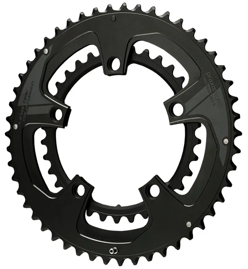 Praxis Buzz Rings 50/34t Compact 110BCD Chainring Set in Black