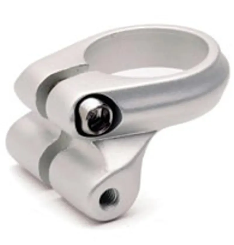 31.8mm Seatpost Clamp with Rack Mount in Silver