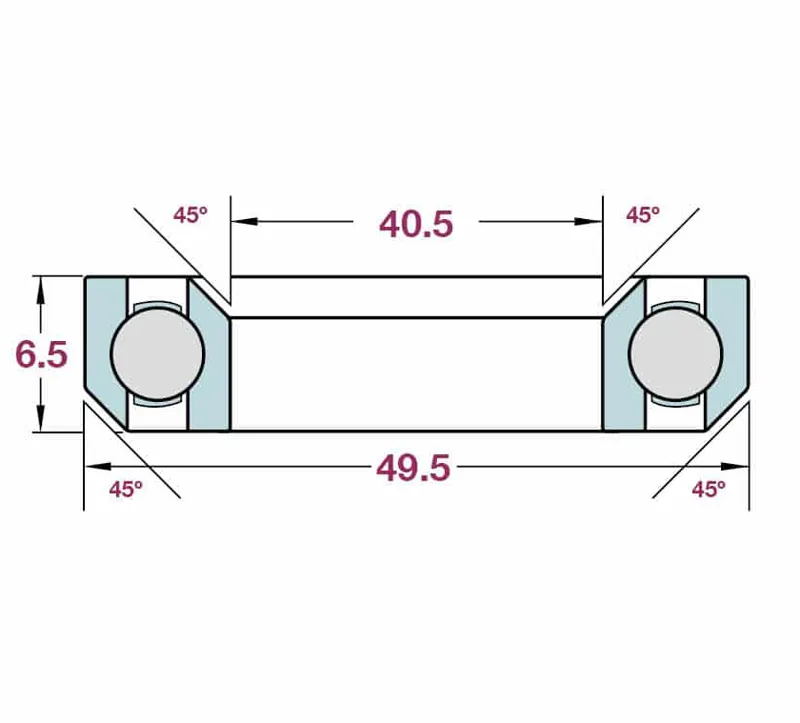 Specialized 2016 Venge Headset Bearing 49.5 x 40.5 x 6.5mm -2
