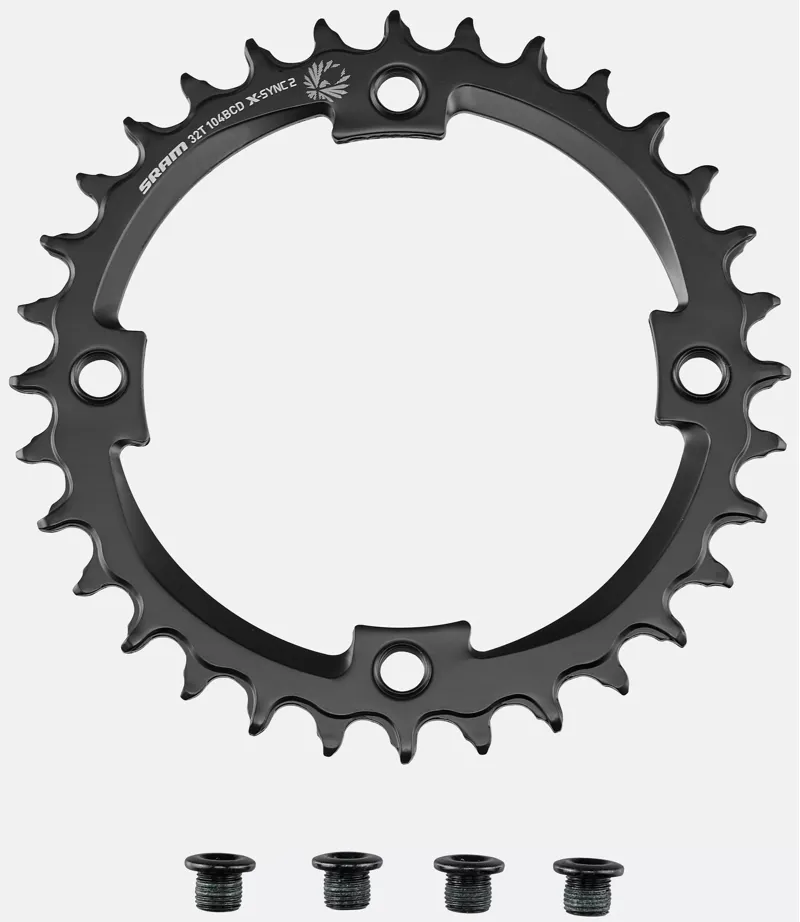 Sram Eagle 32T 12-Speed 104bcd 1x Steel Chain Ring With Bolts in Black-1
