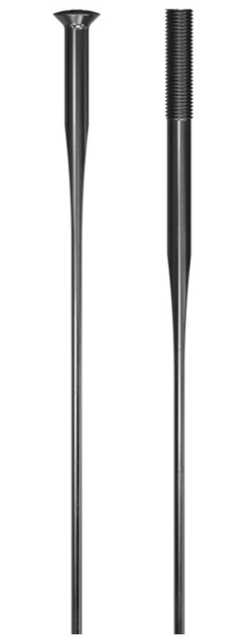 DT Swiss Aerolite Bladed Straight Pull With Round Head Spoke in Black-2