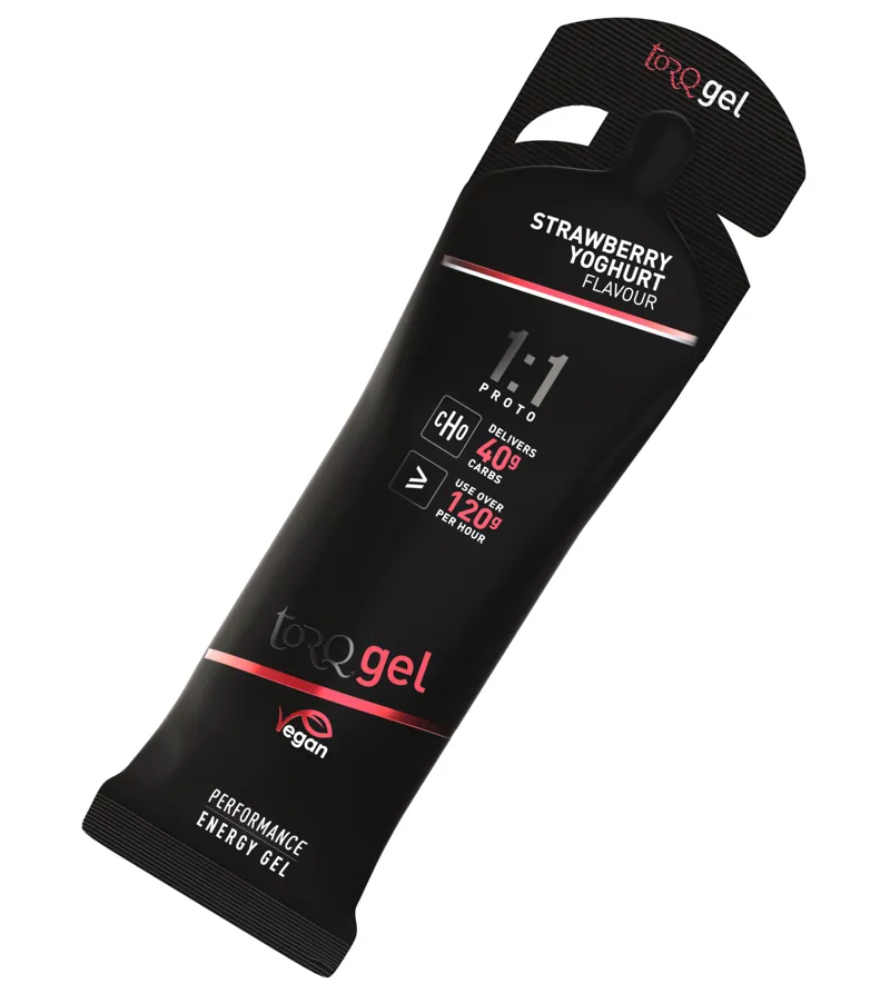 Torq Proto 1:1 Carb Gel in Strawberry Yogurt